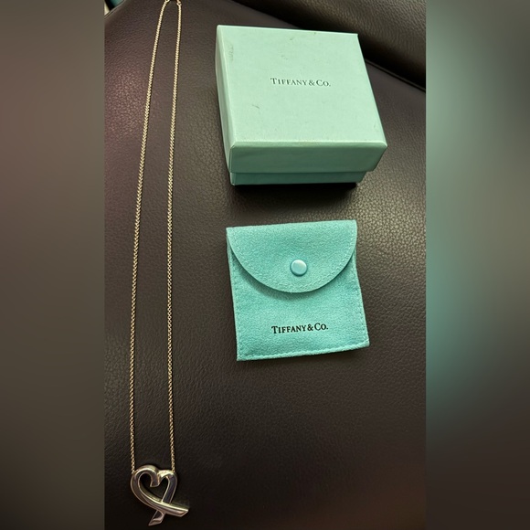 Tiffany & Co. Sterling Silver Paloma Picasso Loving Heart Chain Necklace 24" - Picture 5 of 10